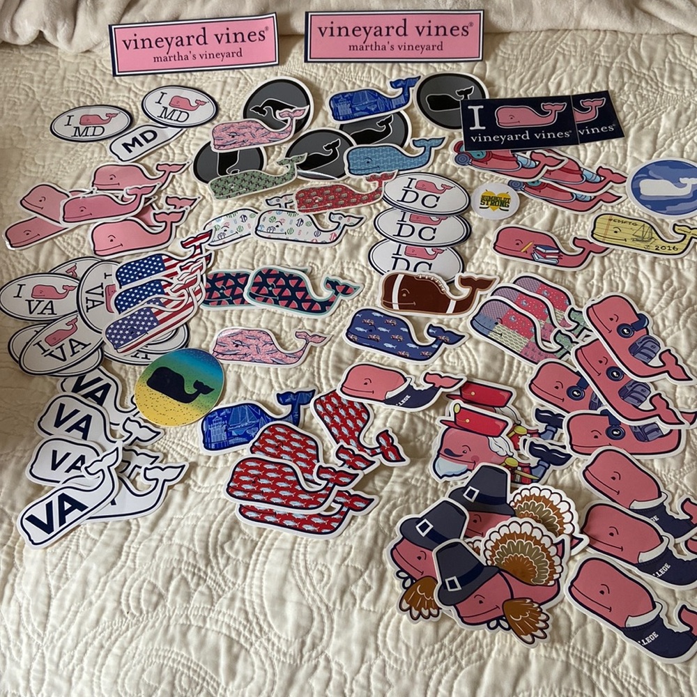 Huge lot vineyard vines stickers some rare